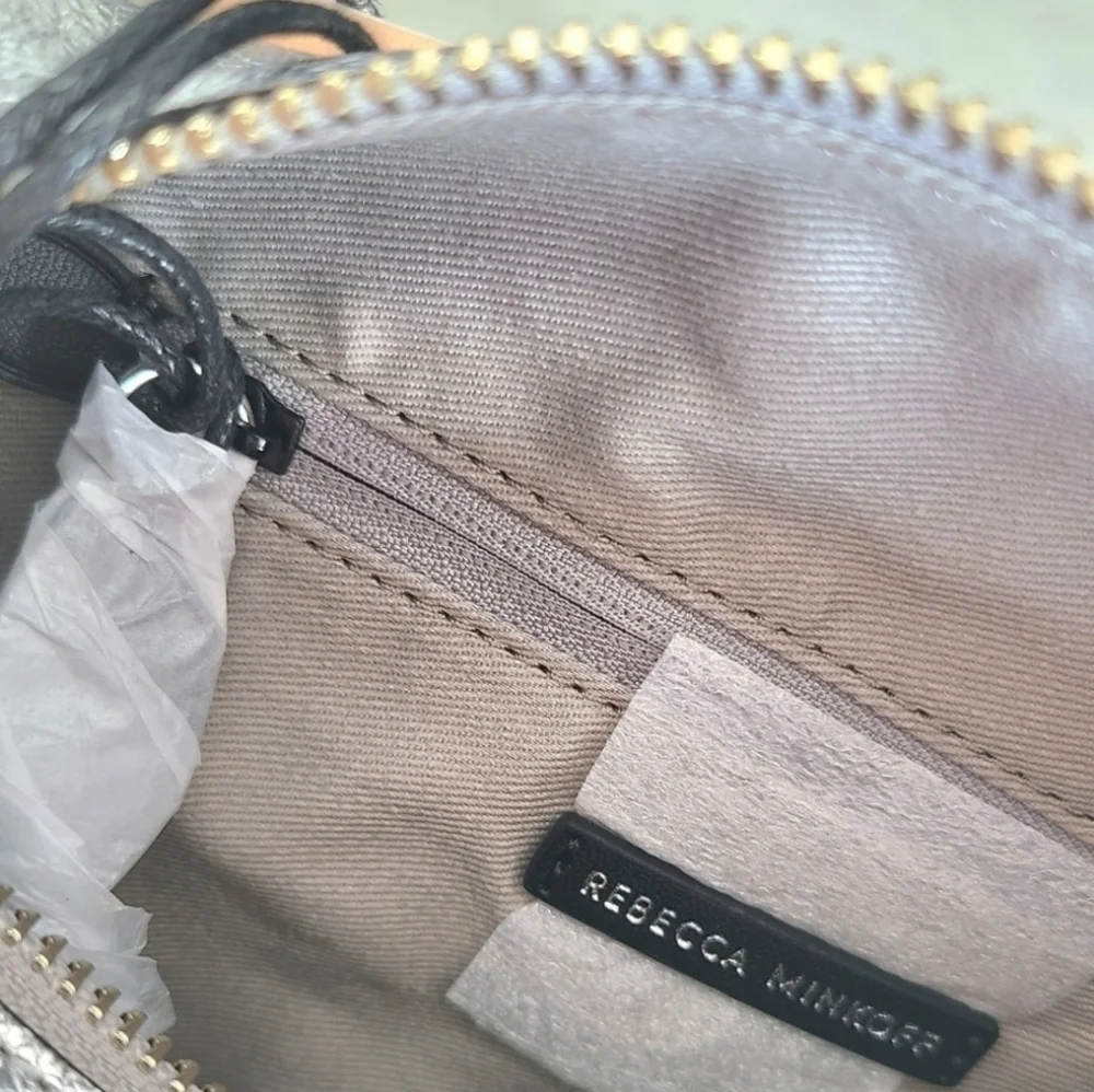 Rebecca Minkoff Stone Studded Shoulder Bag, Silver, NWT